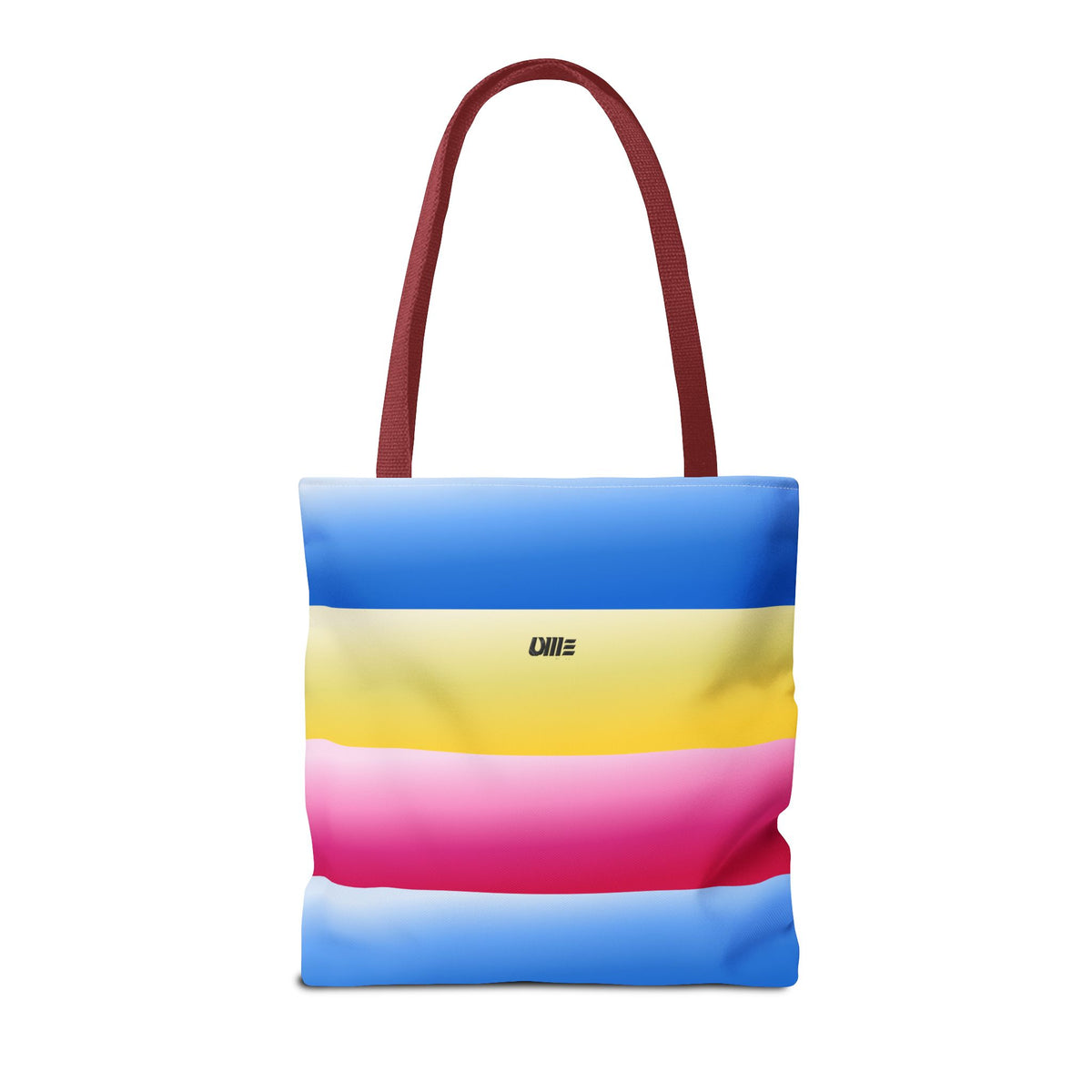Colorful Pride Stripes Tote Bag – Pastel Blue, Yellow & Pink AOP