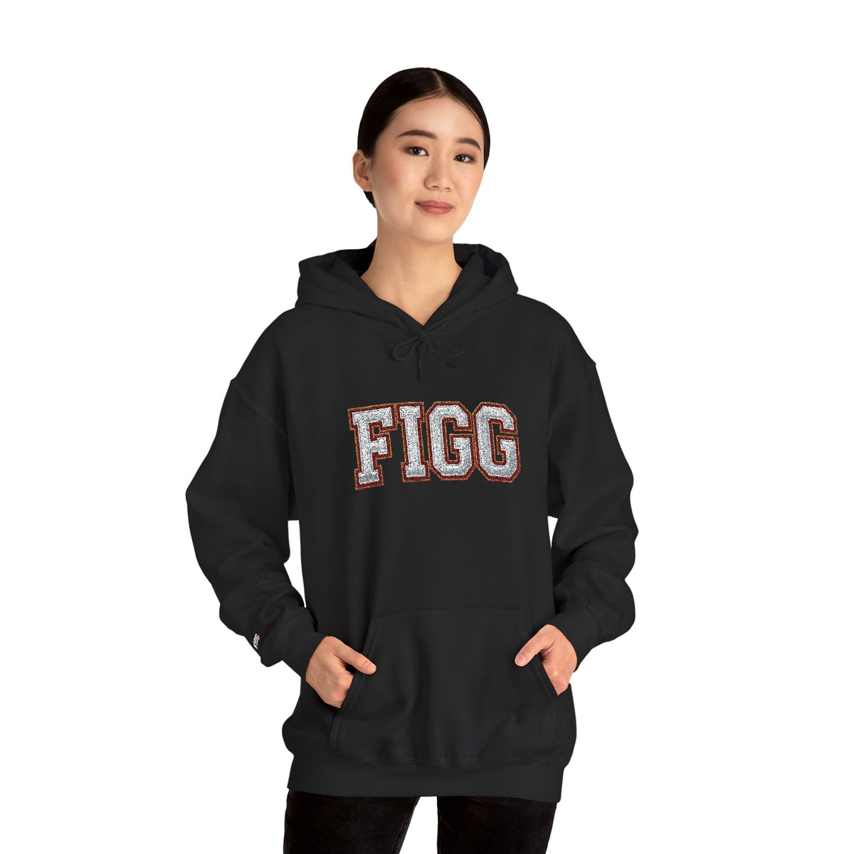 FFiGG Embroidered Varsity Hoodie — White, Black, Grey & More Colors