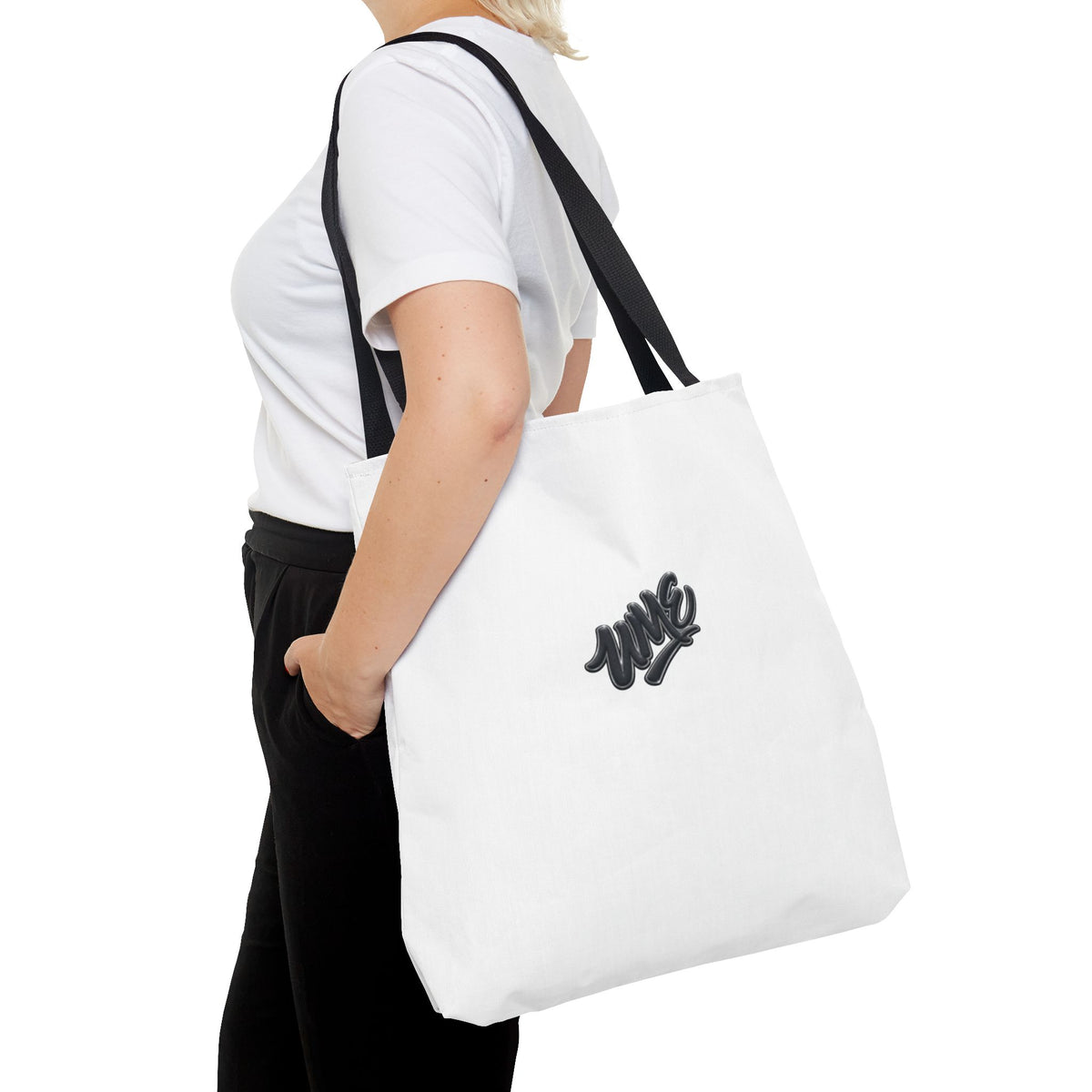 Tote Bag — White UME Black Logo Streetwear Carryall