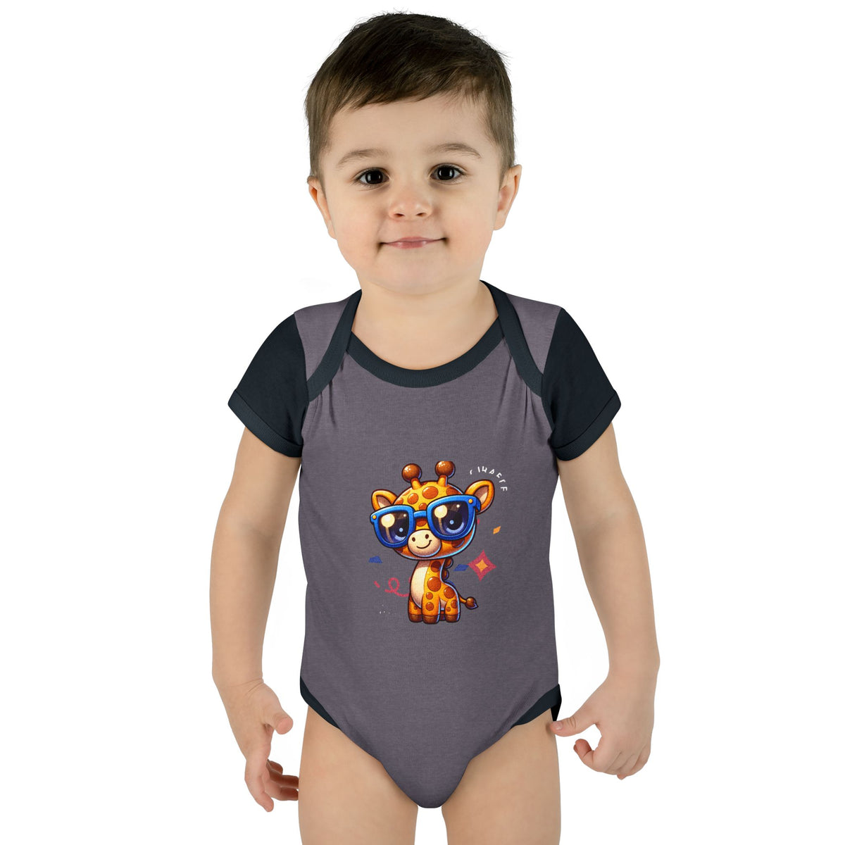 Giraffe Sunglasses Baby Bodysuit — Cute Infant Onesie