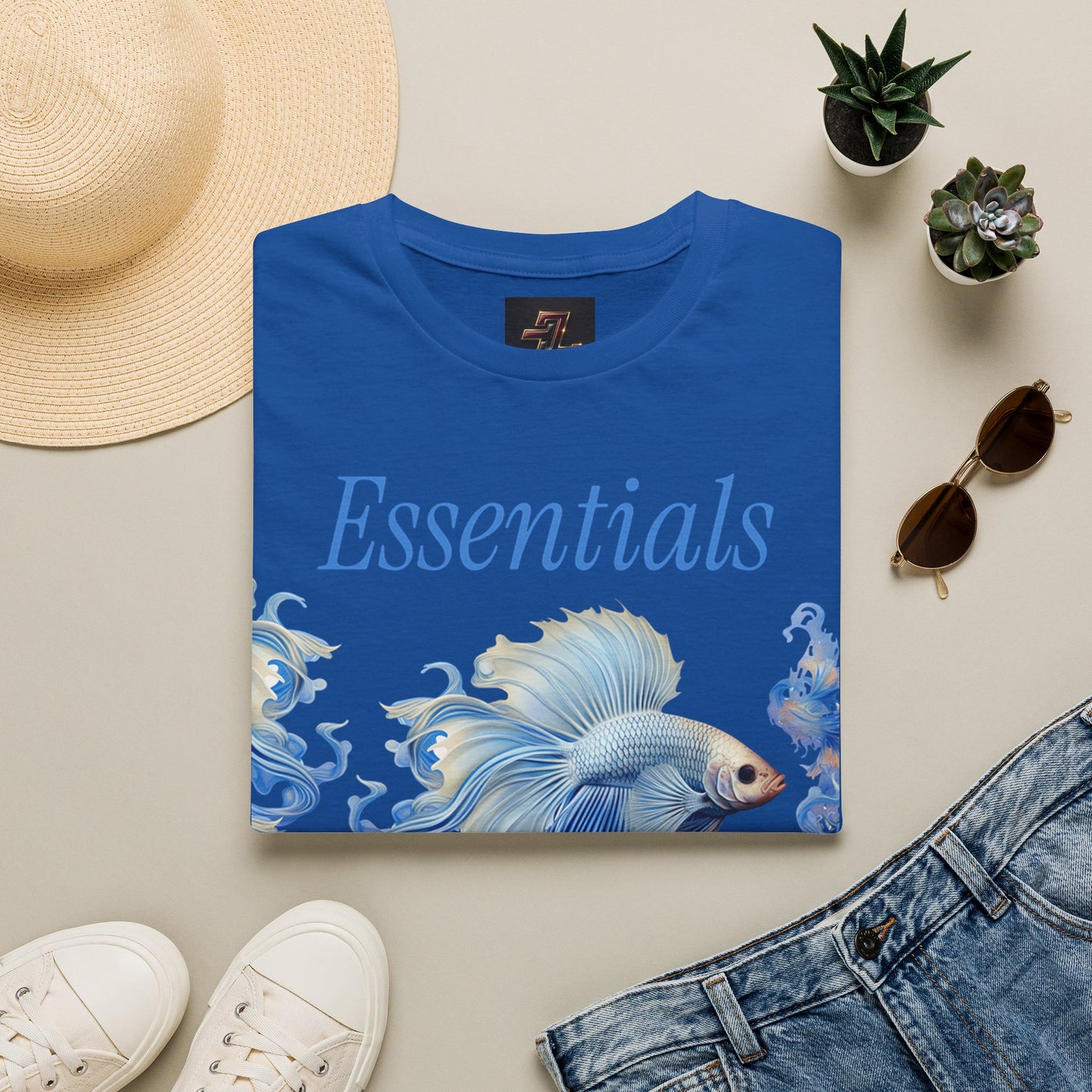 Essentials Betta Fish Graphic Tee — Softstyle Unisex T-Shirt