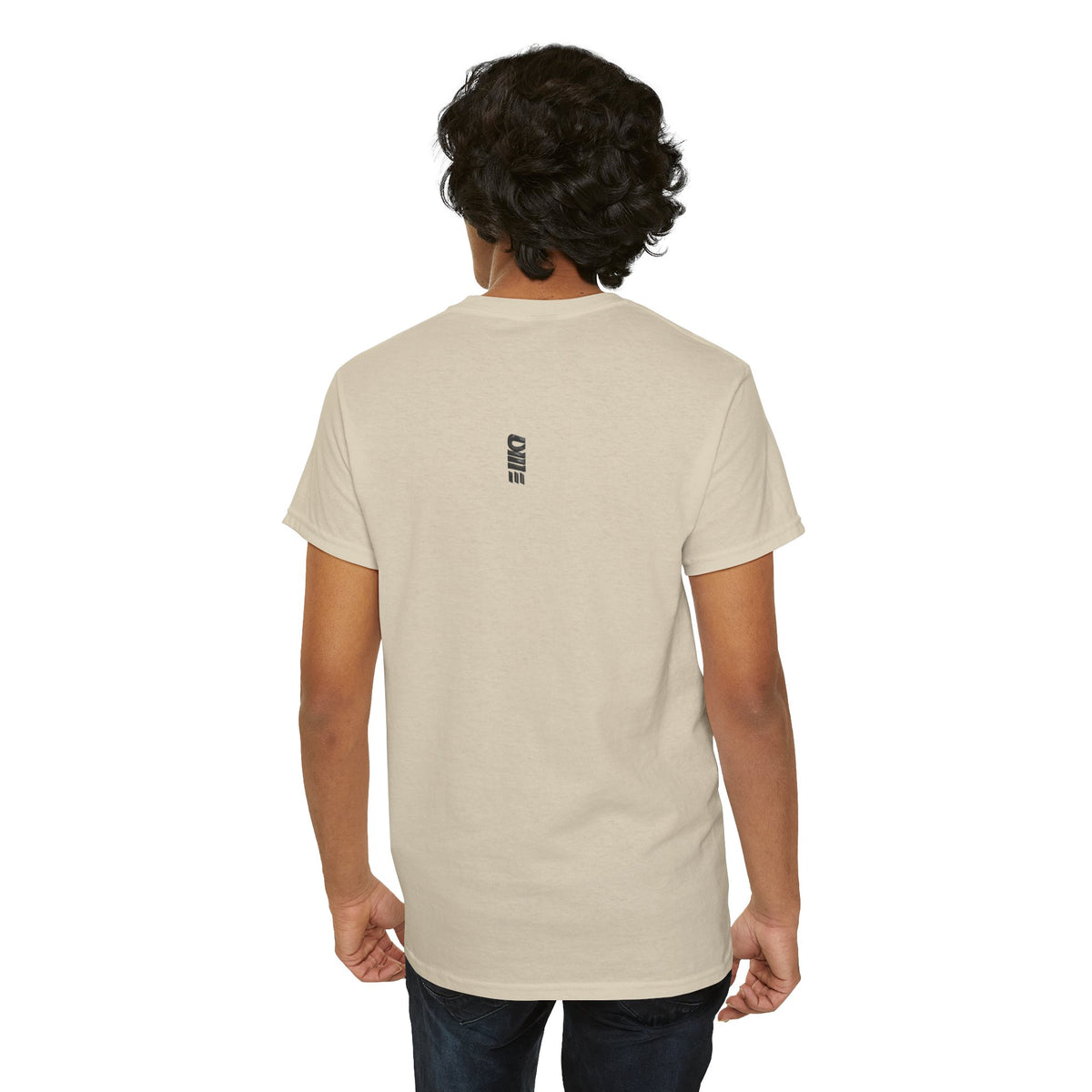 Minimalist Micro Logo Tee - White Cotton Casual Shirt