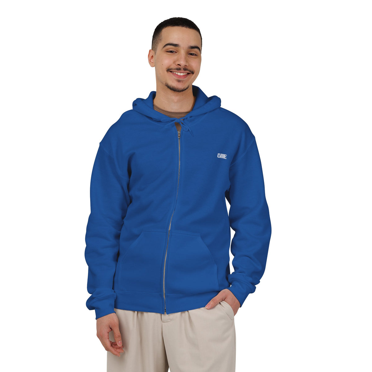 UME Multi-Color Full-Zip Hoodie — Heavy Blend Embroidered Sweatshirt