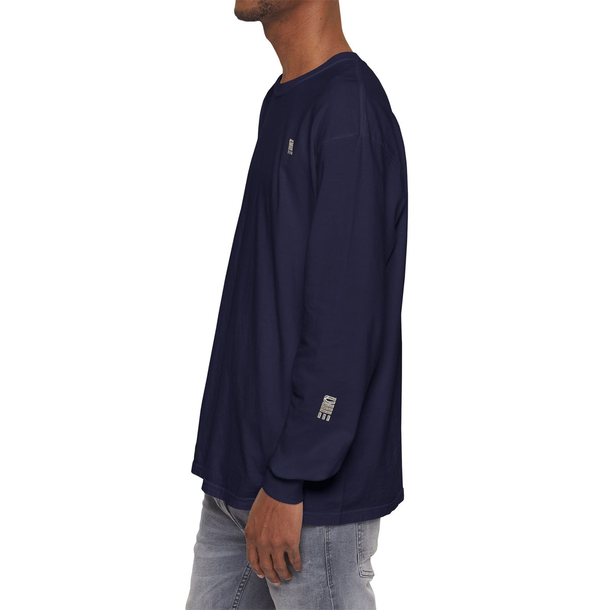 Garment-Dyed Long-Sleeve T-Shirt — Multi-Color Minimal Graphic