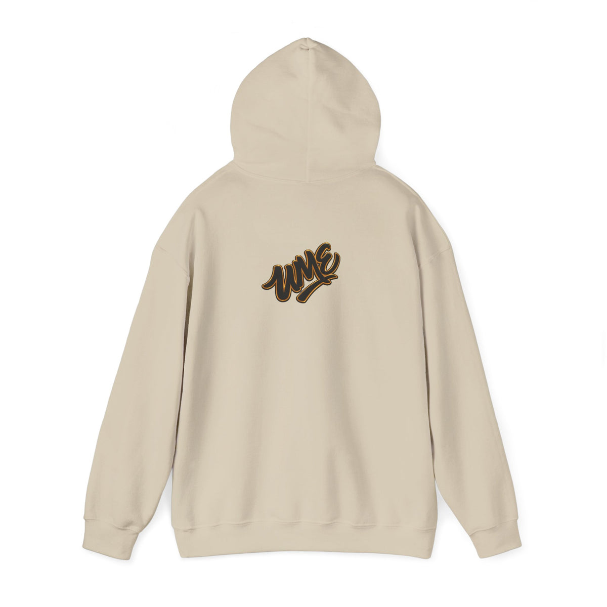 Hoodie — White UME Black Logo All-Over Print
