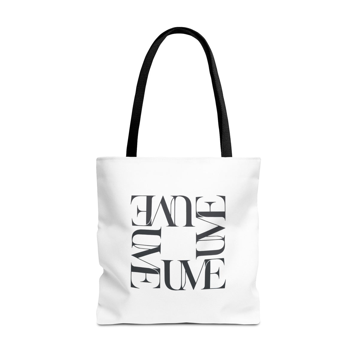 UME Square Typography Tote Bag — White