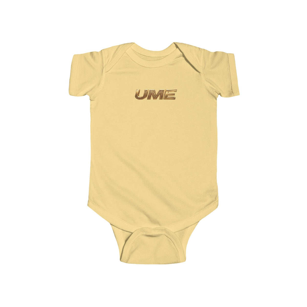 Gold UME Baby Bodysuit — Soft Cotton Infant Onesie