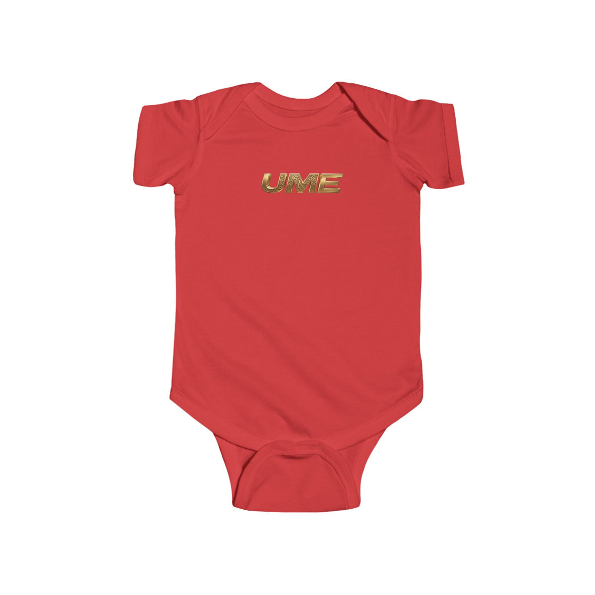 Gold UME Baby Bodysuit — Soft Cotton Infant Onesie