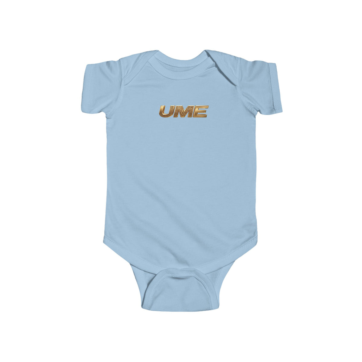 Gold UME Baby Bodysuit — Soft Cotton Infant Onesie