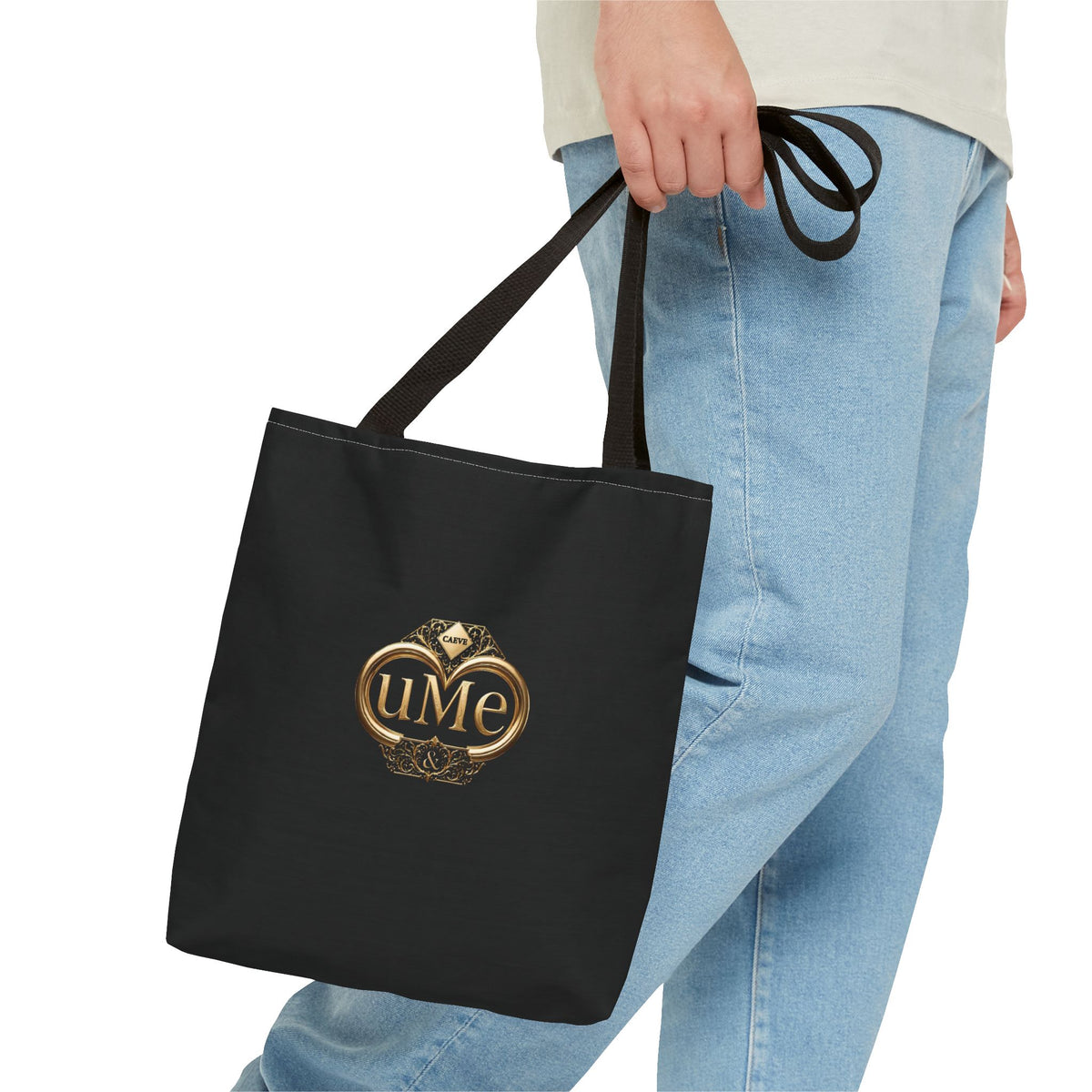 Gold Emblem Tote Bag — Black UME Crest Print