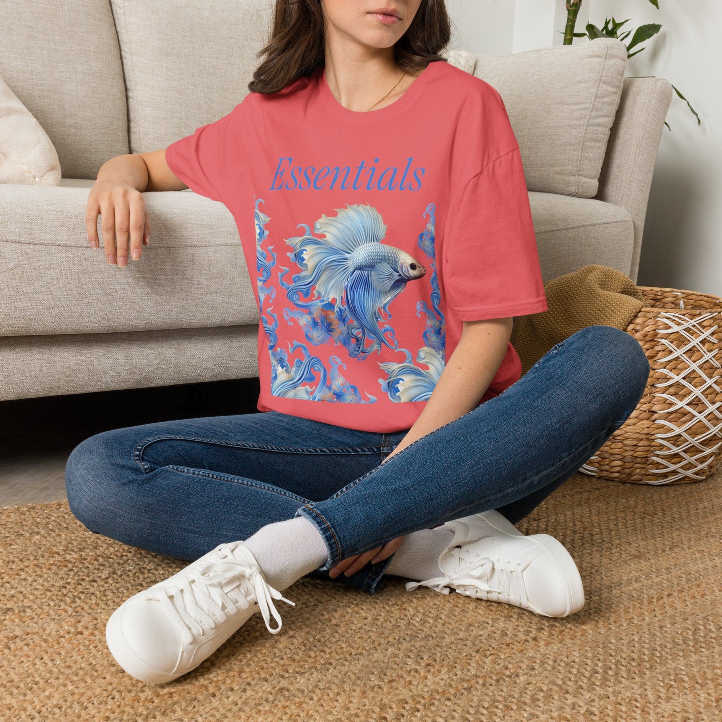 Essentials Betta Fish Graphic Tee — Softstyle Unisex T-Shirt