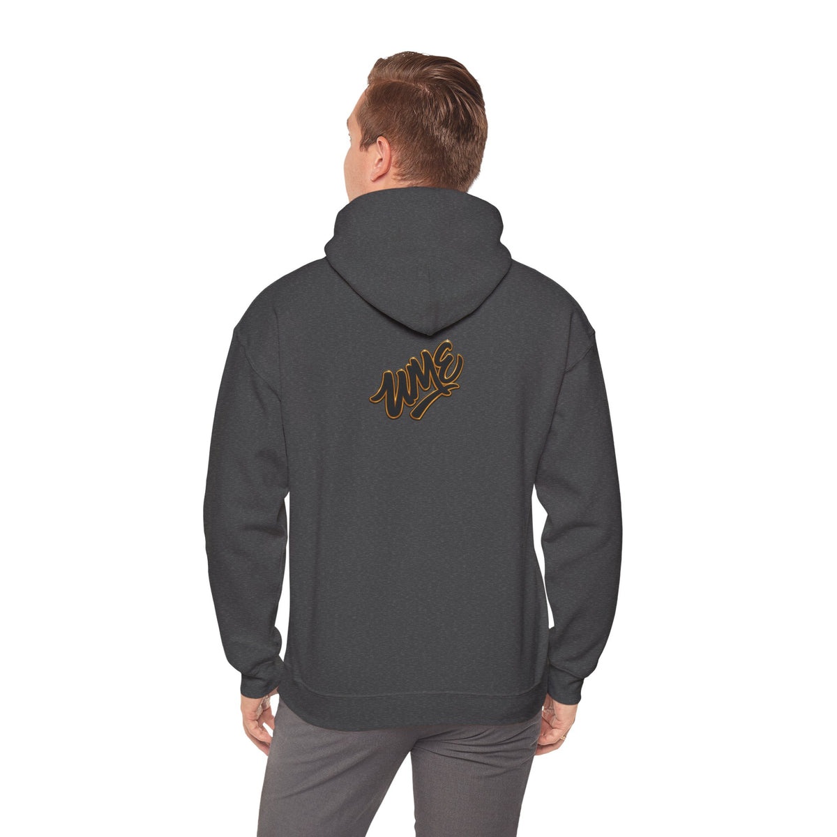 Hoodie — White UME Black Logo All-Over Print