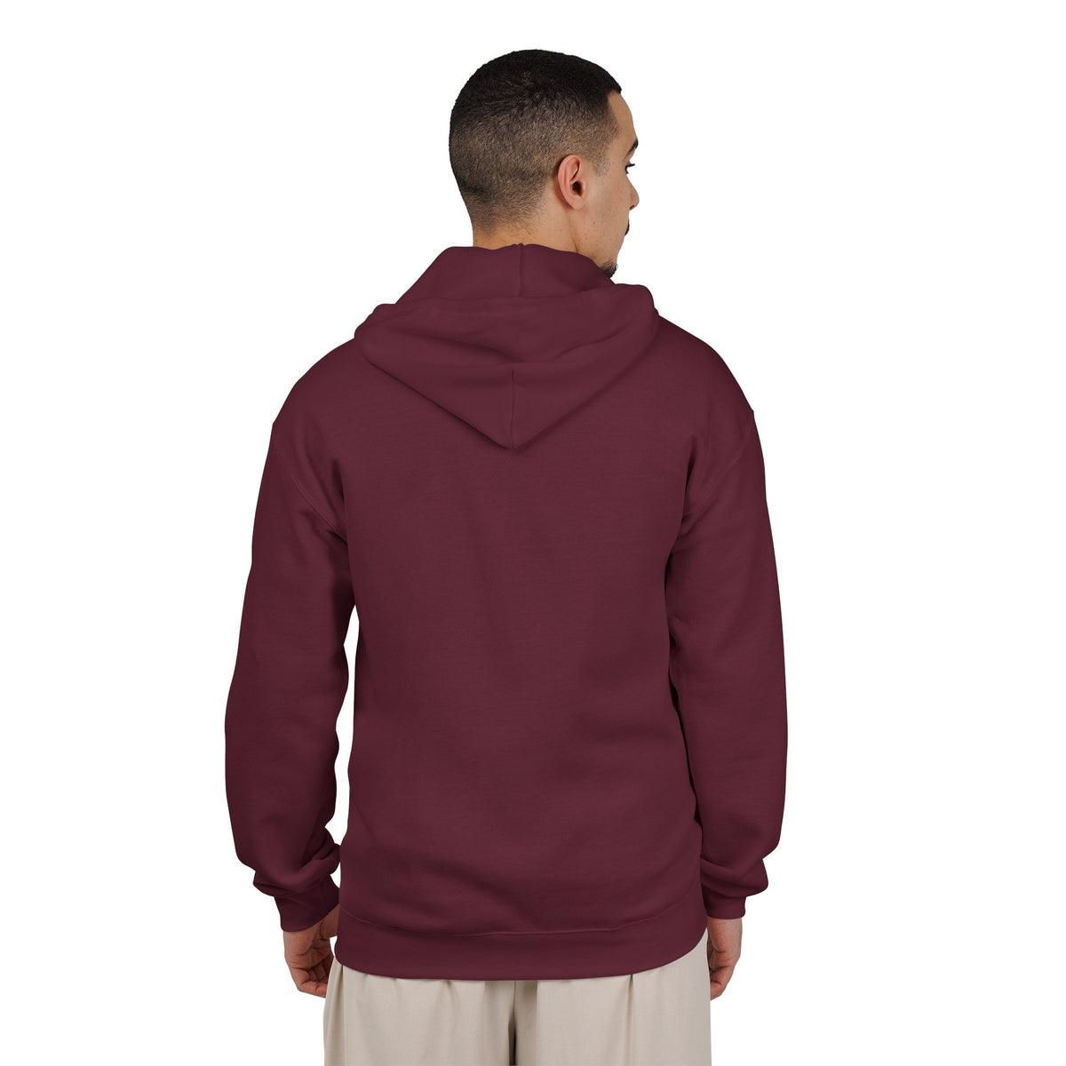 Minimalist Full-Zip Hoodie — White, Black & More Base Colors