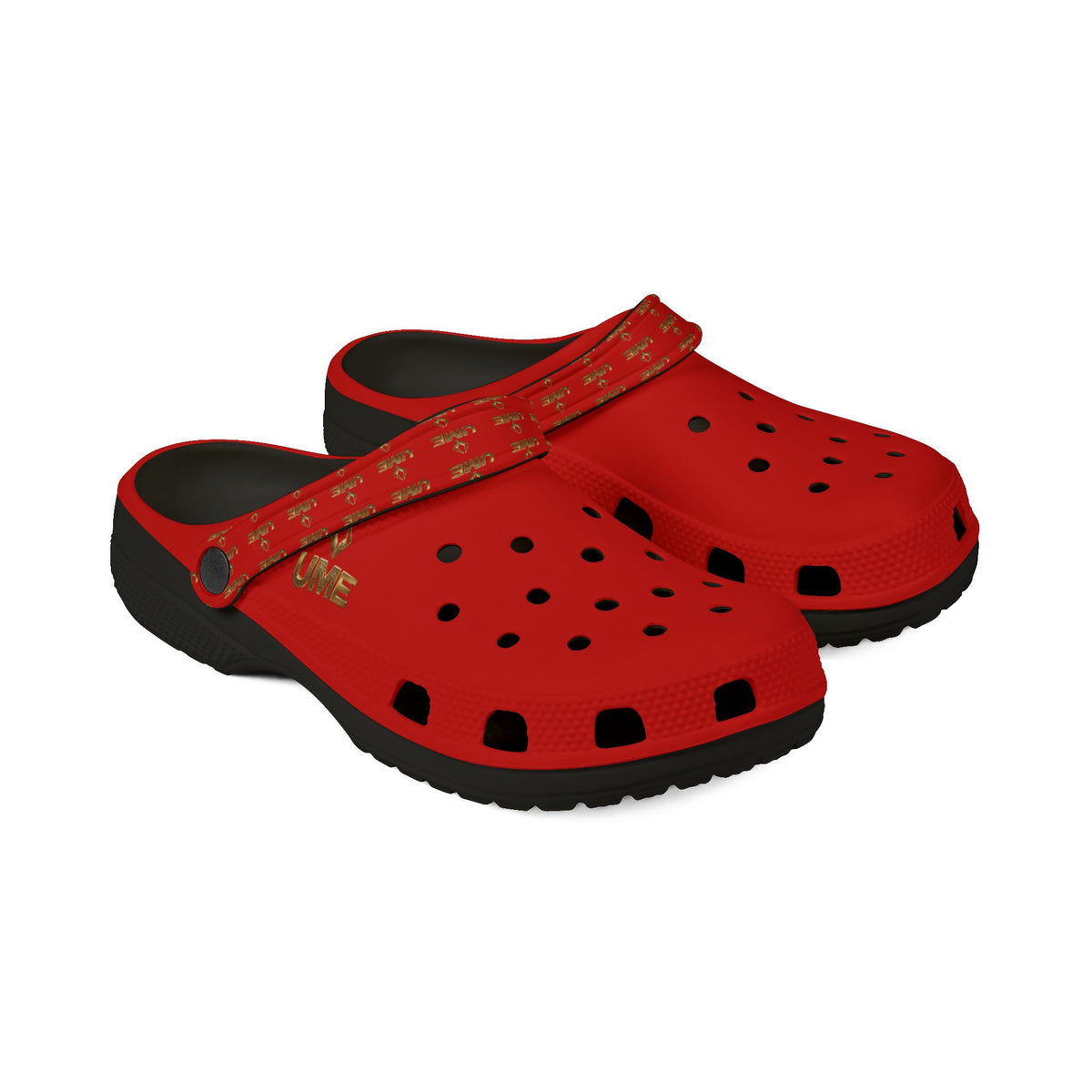 Red All-Over Print EVA Foam Clogs — Slip-On Shoes