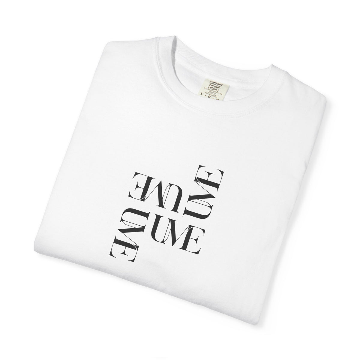 UME Typography Garment-Dyed T-Shirt — White, Ivory & More Colors