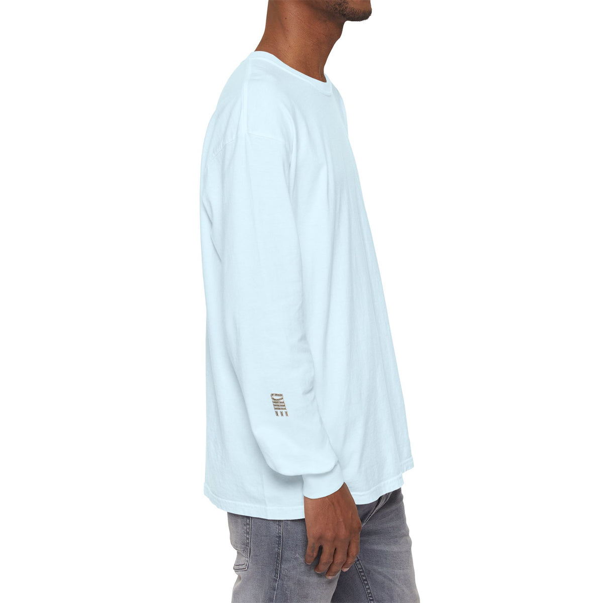 Garment-Dyed Long-Sleeve T-Shirt — Multi-Color Minimal Graphic