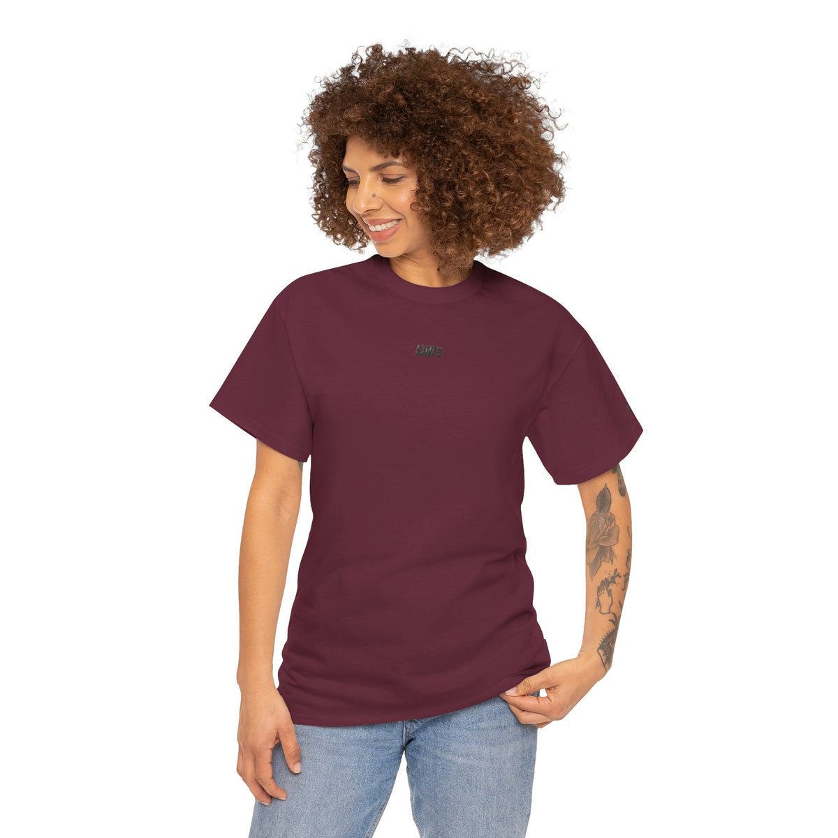 Minimalist Micro Logo Tee - White Cotton Casual Shirt