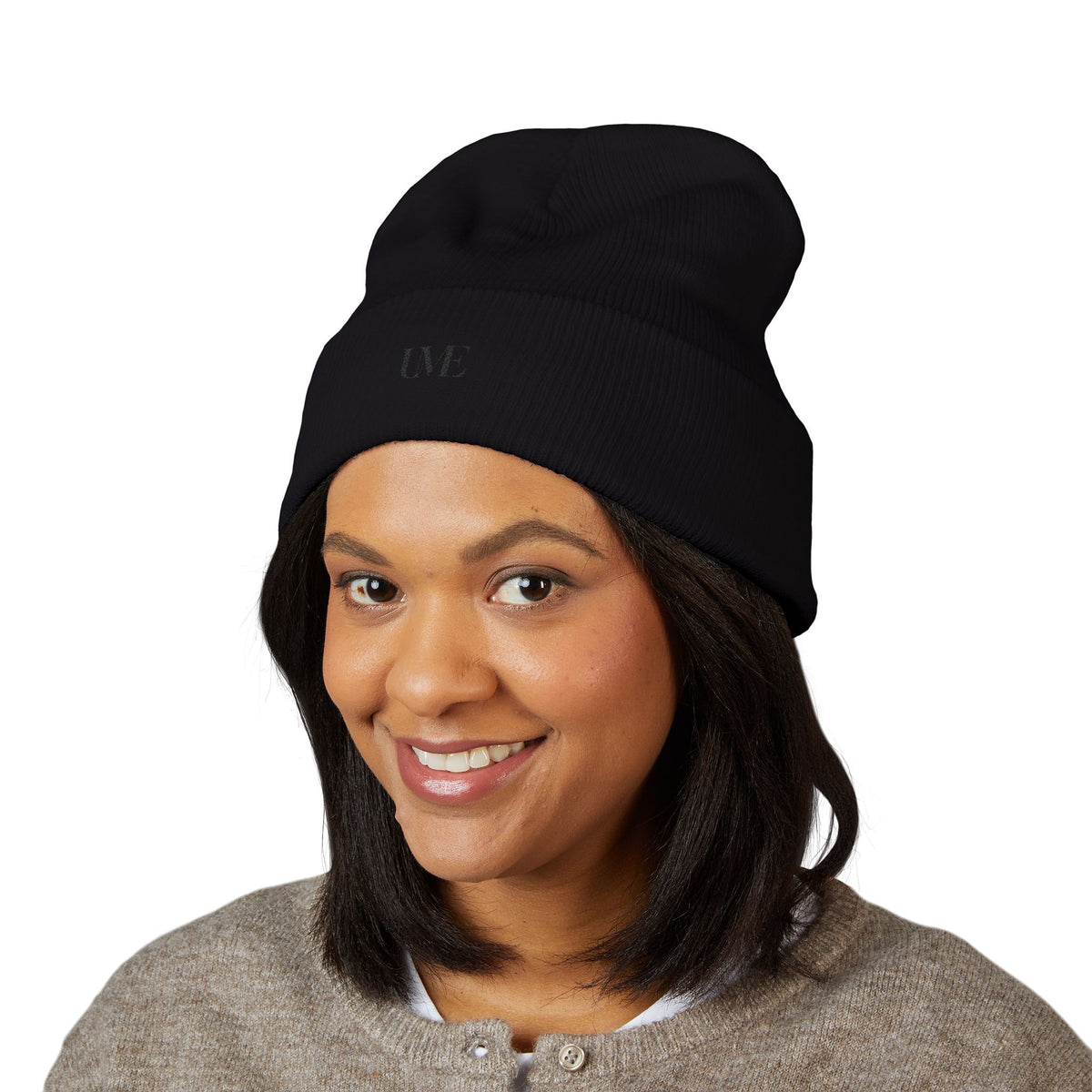 UME Embroidered Cuffed Beanie — White, Red & More Colors