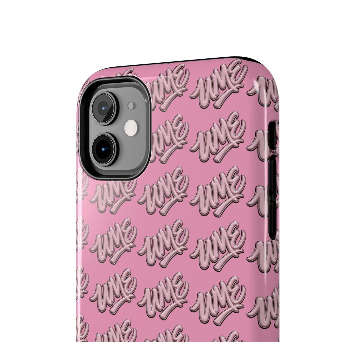 UME Tough Phone Case — Pink Logo Print | iPhone & Samsung