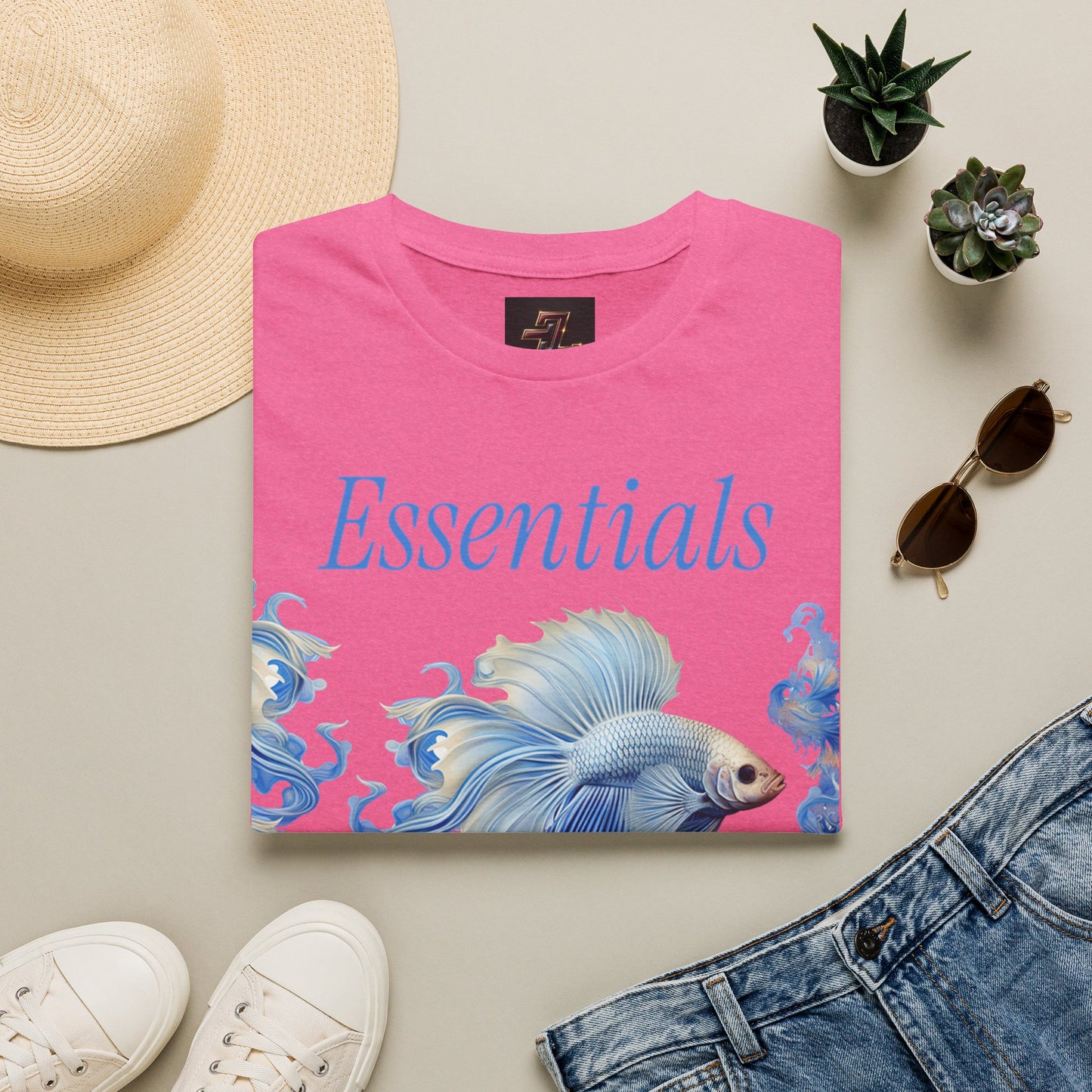 Essentials Betta Fish Graphic Tee — Softstyle Unisex T-Shirt