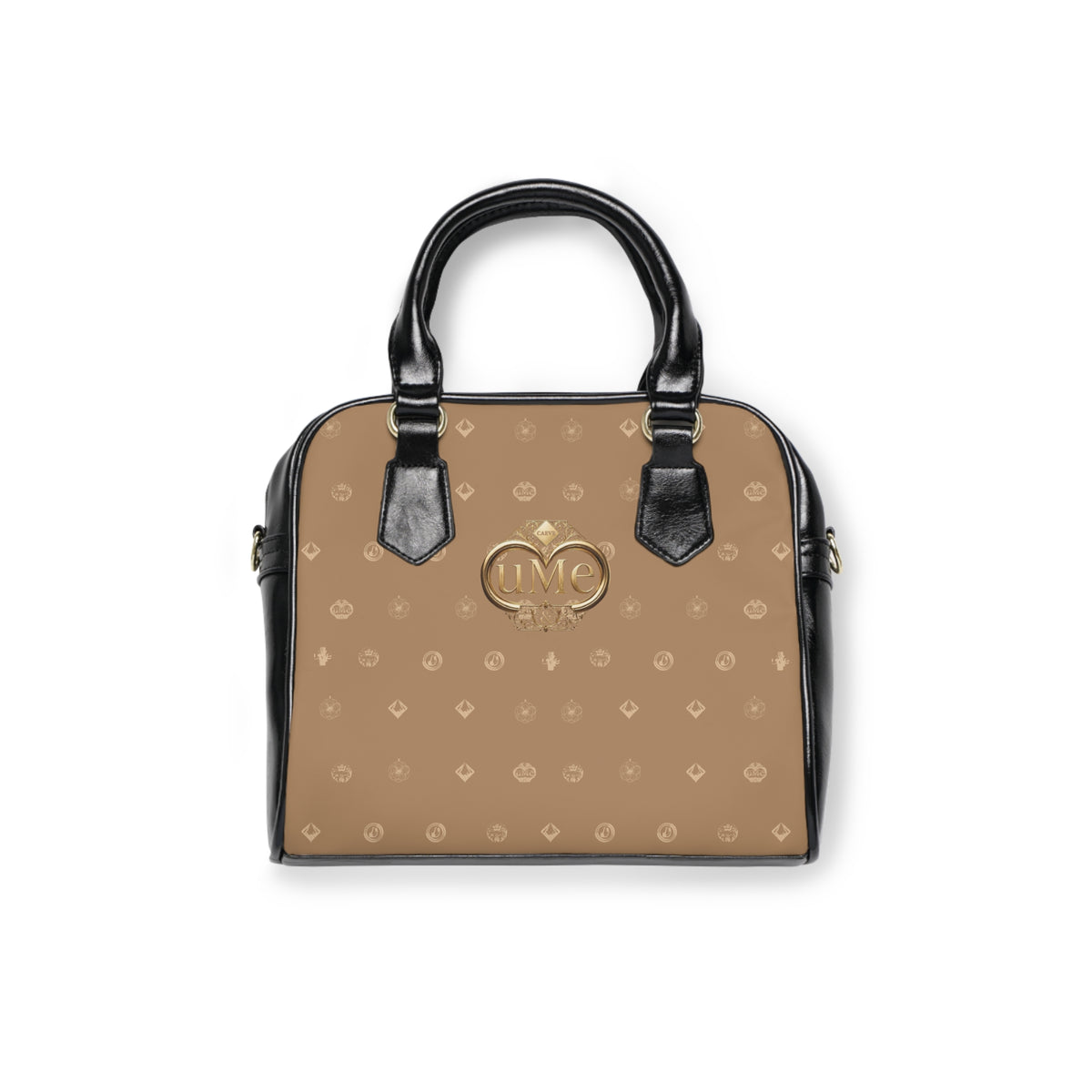Tan UME Monogram Shoulder Handbag — Chic Everyday Tote