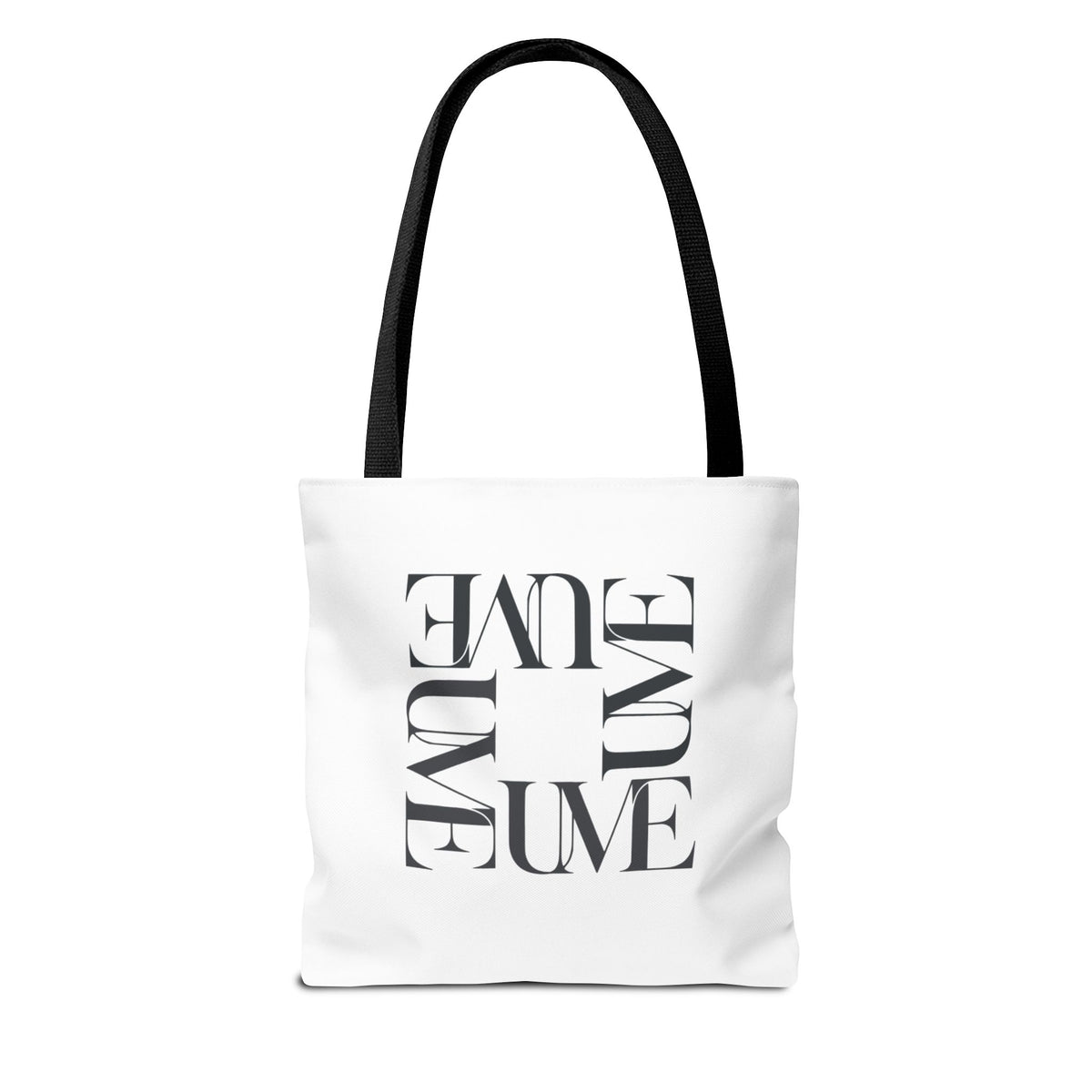 UME Square Typography Tote Bag — White
