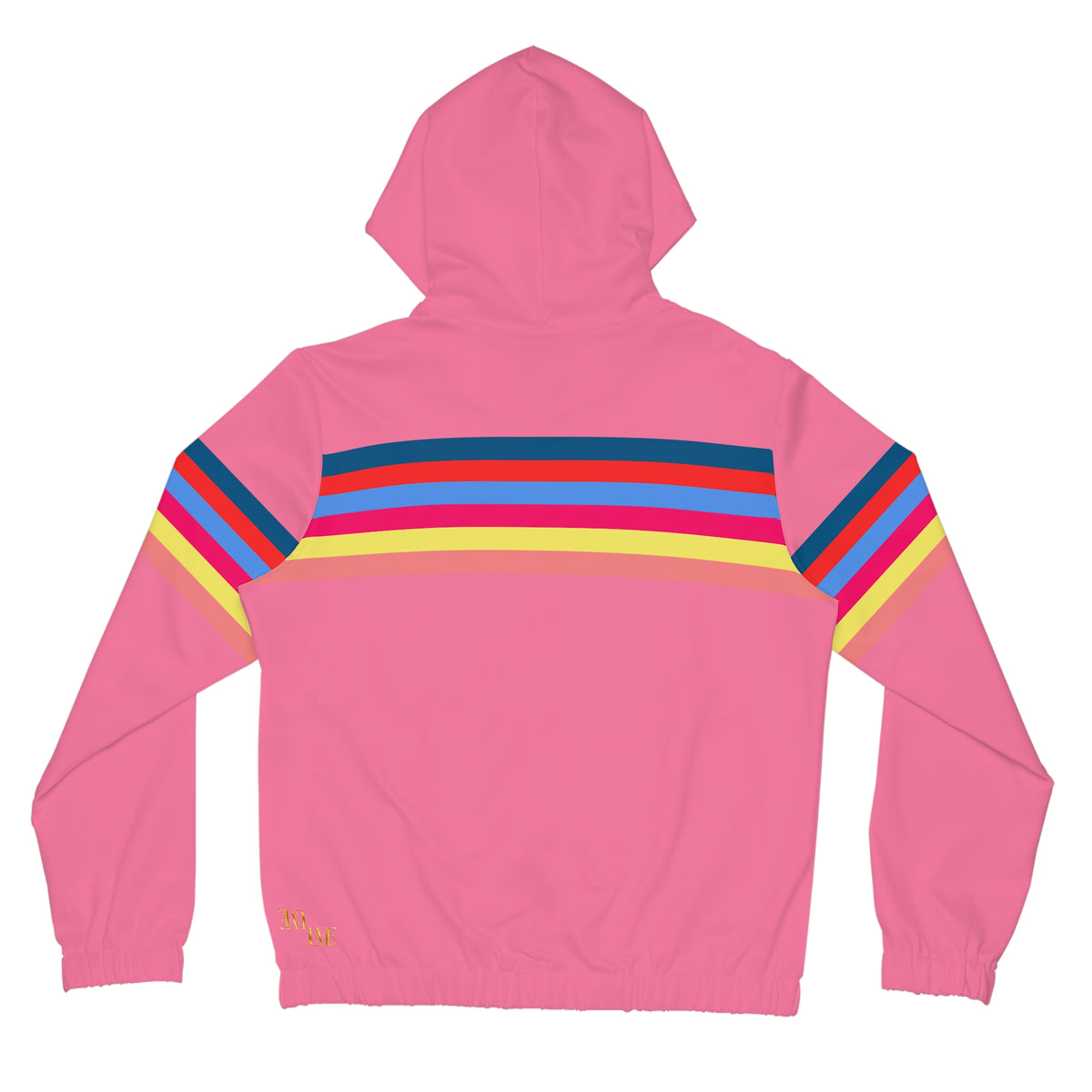 Pink Rainbow Stripe Full-Zip Hoodie