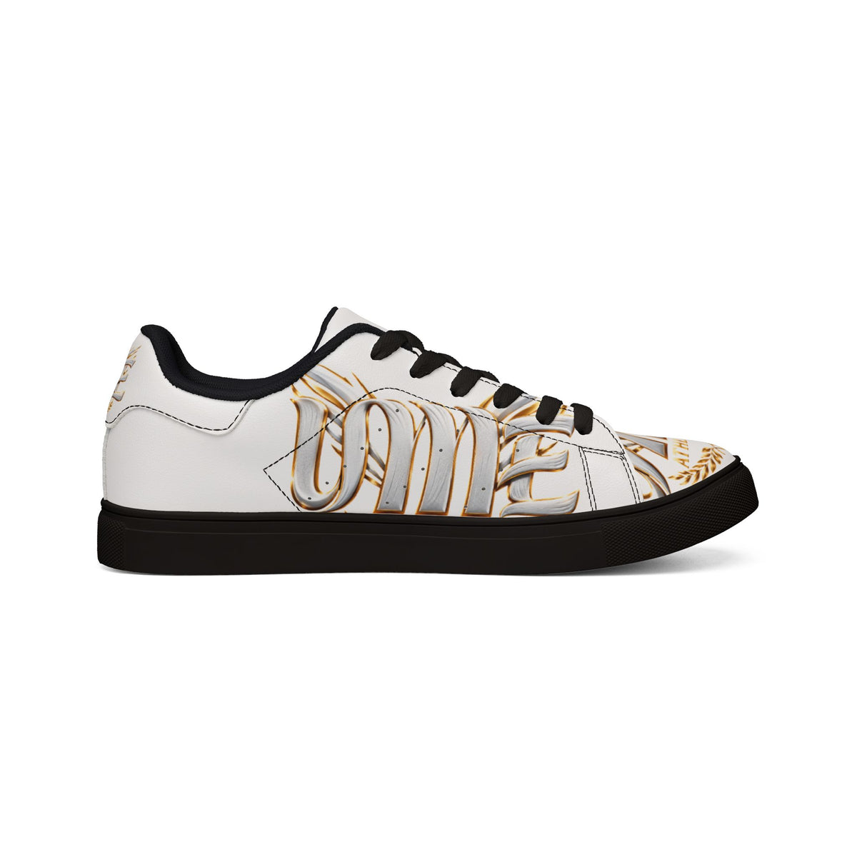 Copy of Copy of Low-Top Leather Sneakers — Black Gold Athletic Graphic