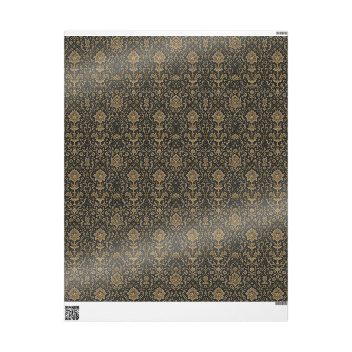 Vintage Black and Gold Damask Wrapping Paper