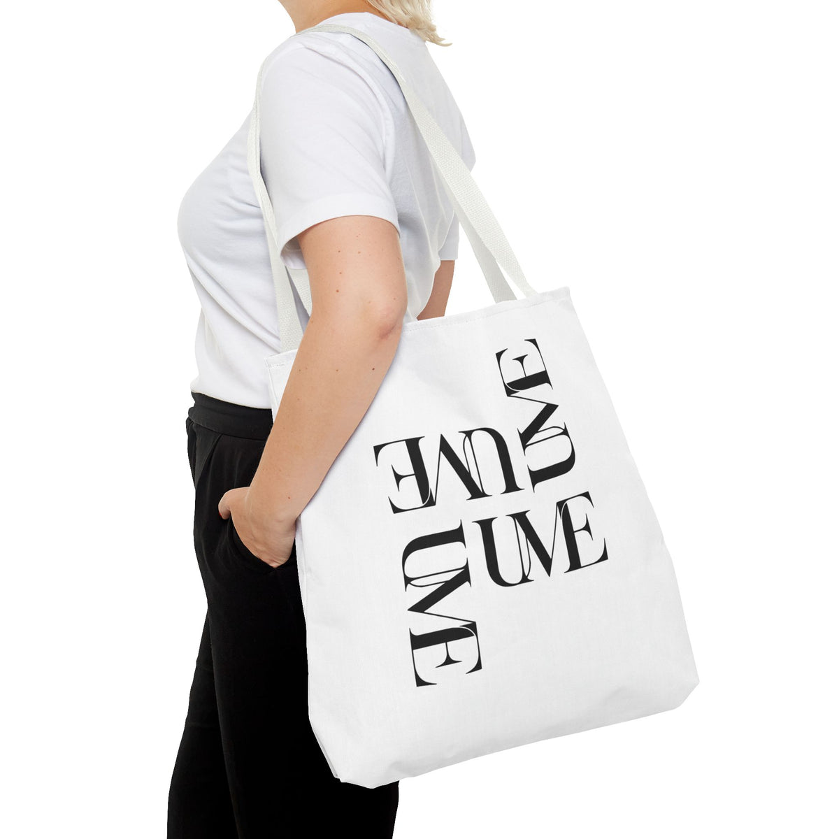 UME Typography Statement Tote Bag — White
