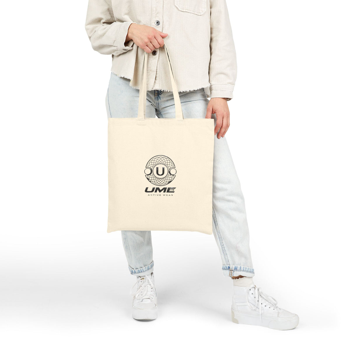 Canvas Tote Bag — Natural UME Logo All-Over Print