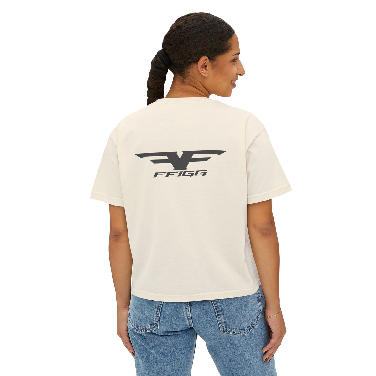 Women’s Winged Logo Boxy Tee — Ivory & More Colors
