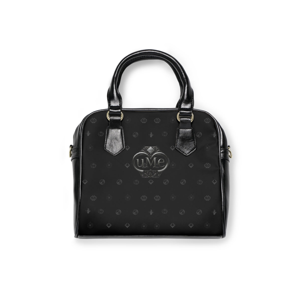 Black UME Monogram Shoulder Handbag — Chic Everyday Tote