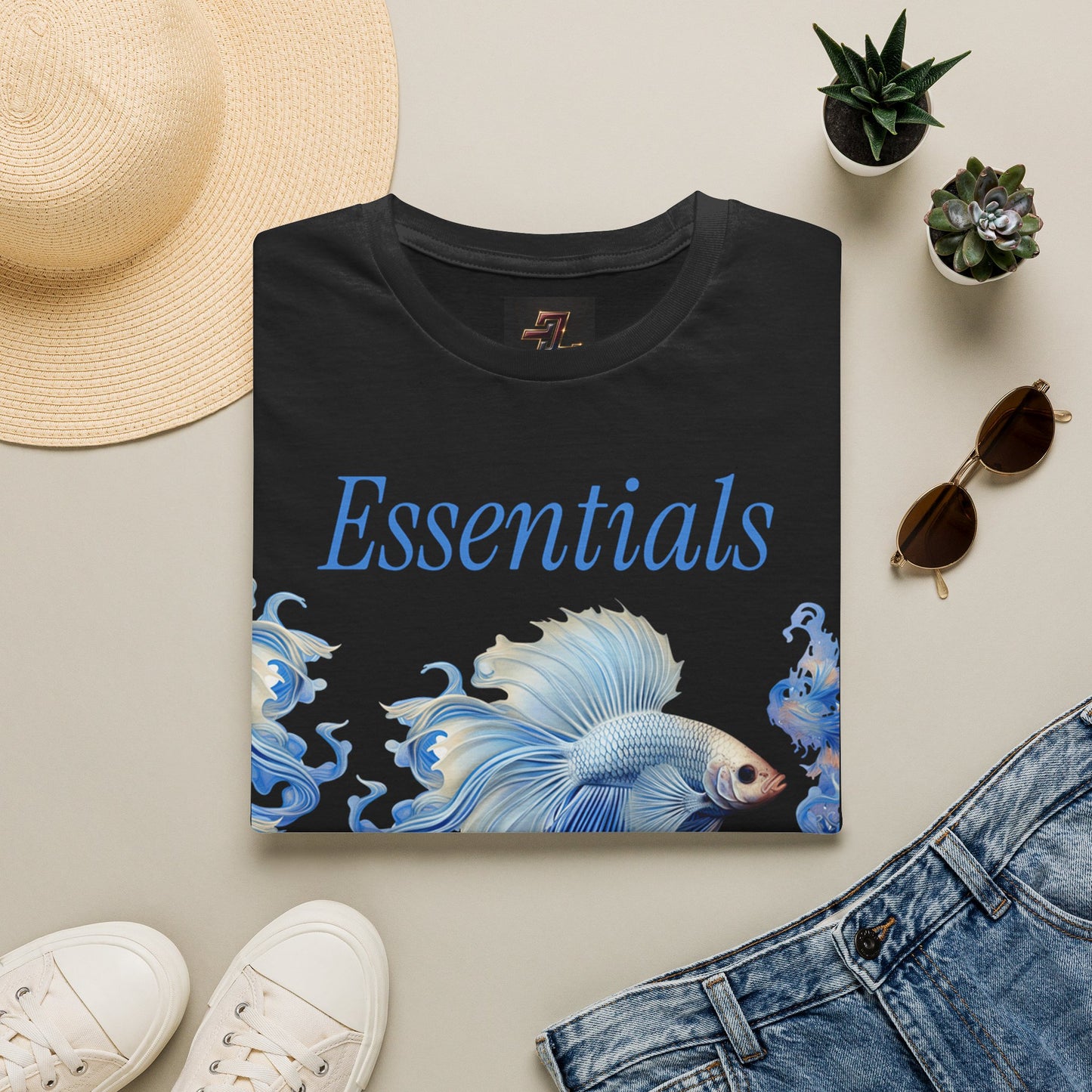 Essentials Betta Fish Graphic Tee — Softstyle Unisex T-Shirt