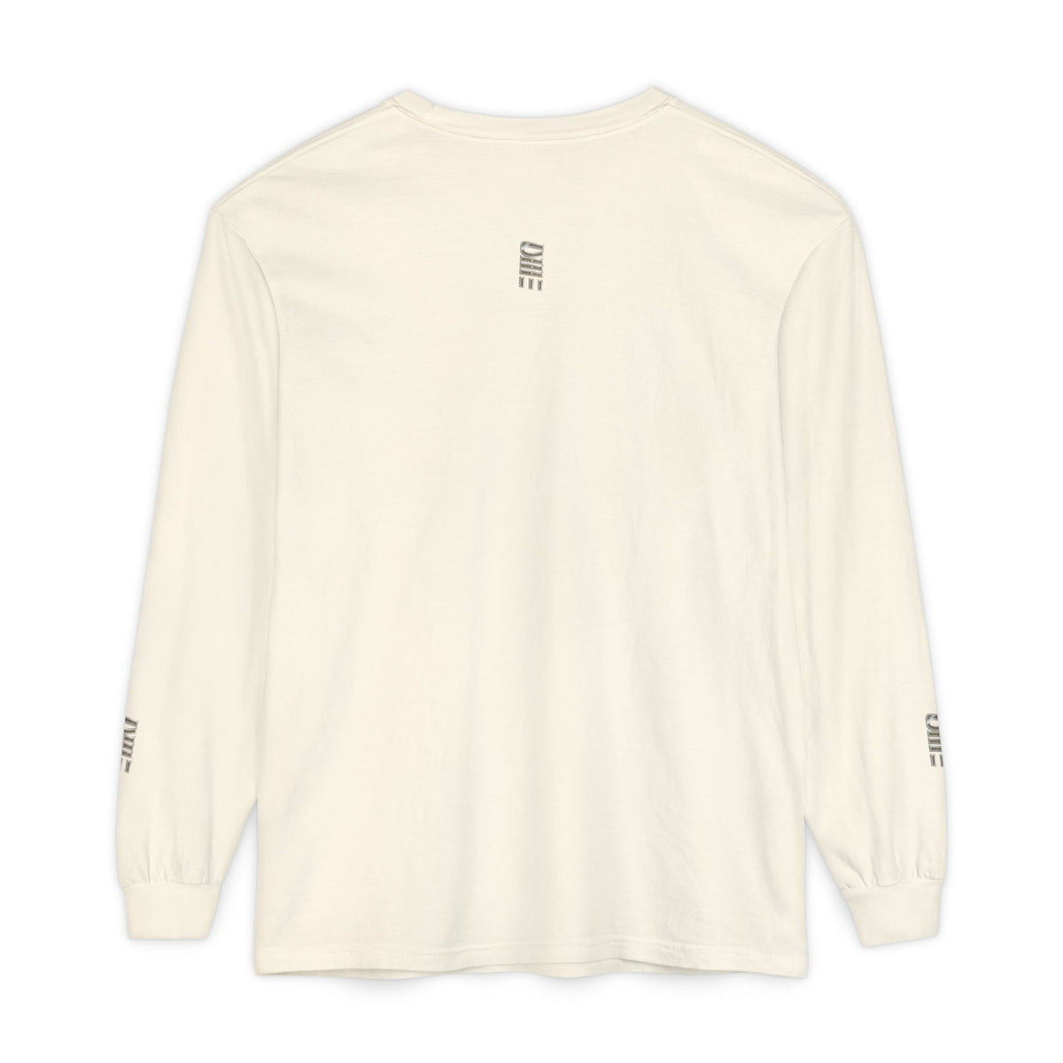 Garment-Dyed Long-Sleeve T-Shirt — Multi-Color Minimal Graphic