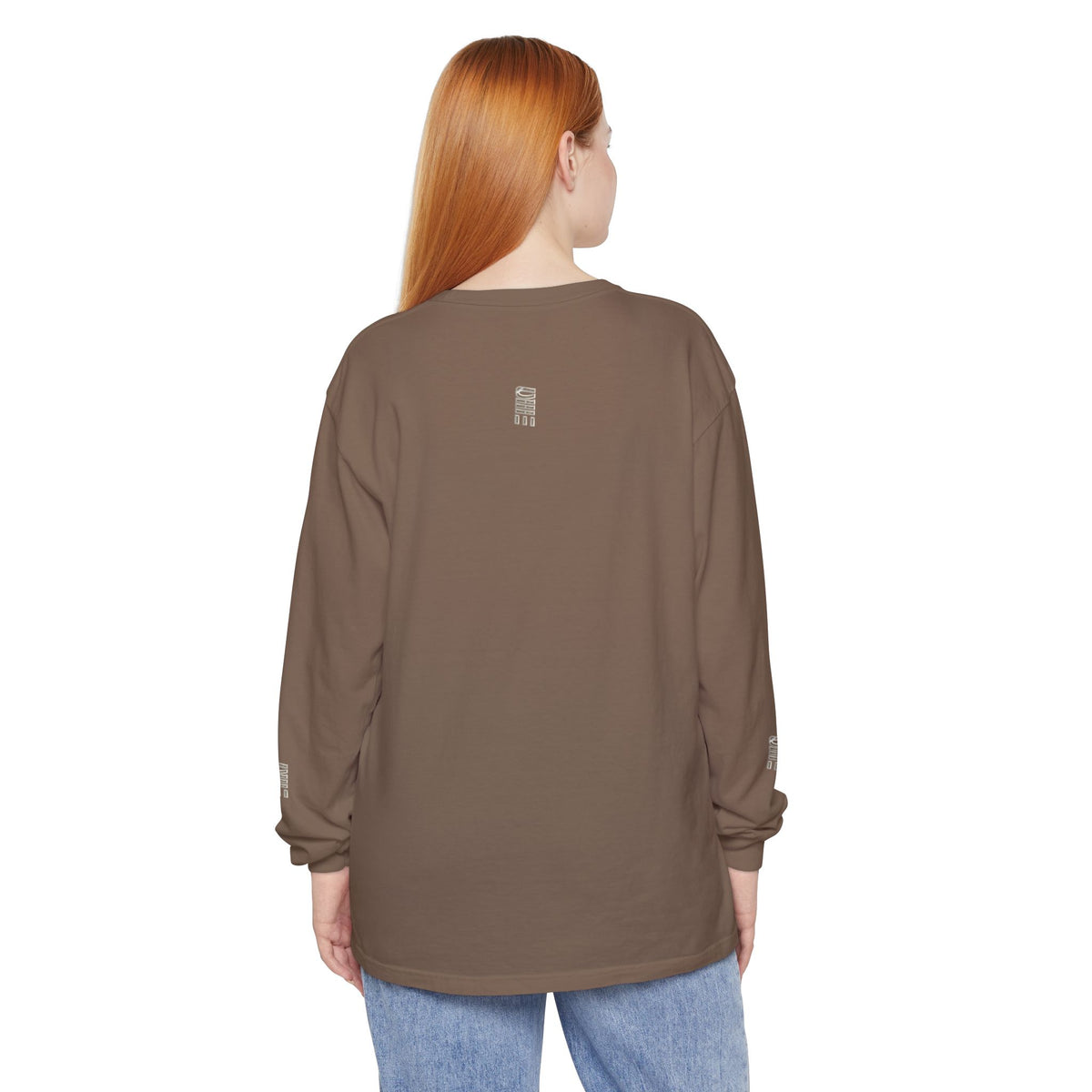Garment-Dyed Long-Sleeve T-Shirt — Multi-Color Minimal Graphic