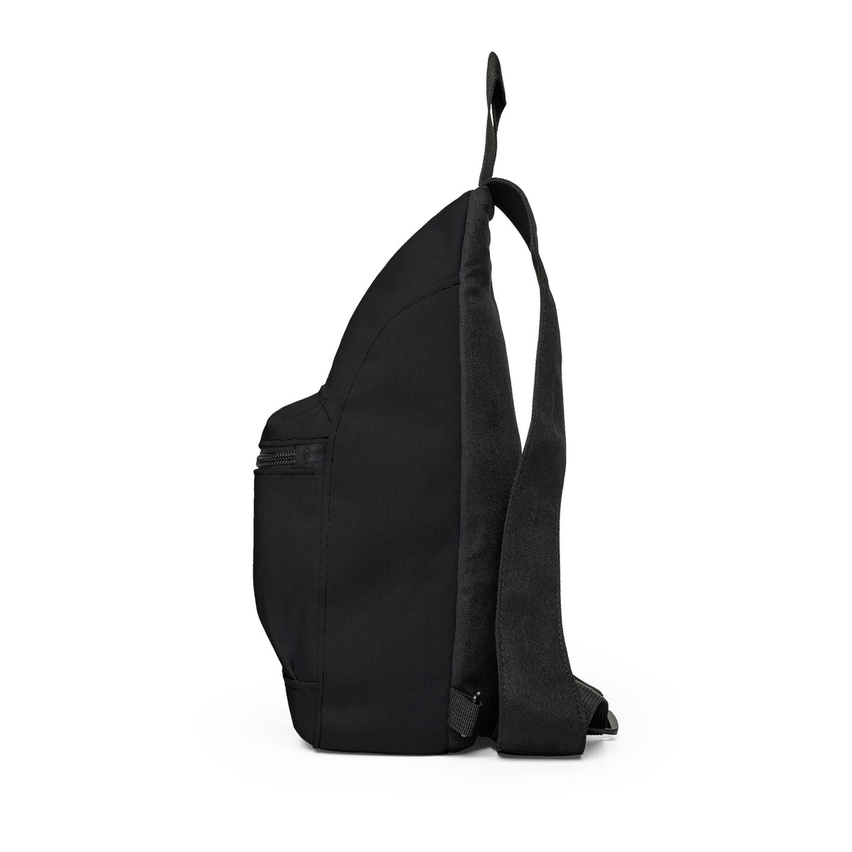 Minimal Black Sling Bag — Compact Crossbody Daypack