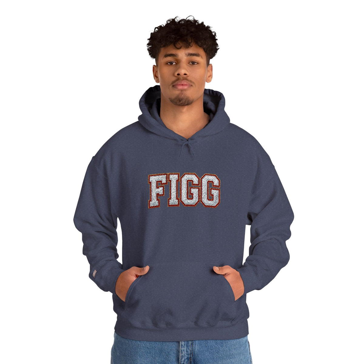 FFiGG Embroidered Varsity Hoodie — White, Black, Grey & More Colors