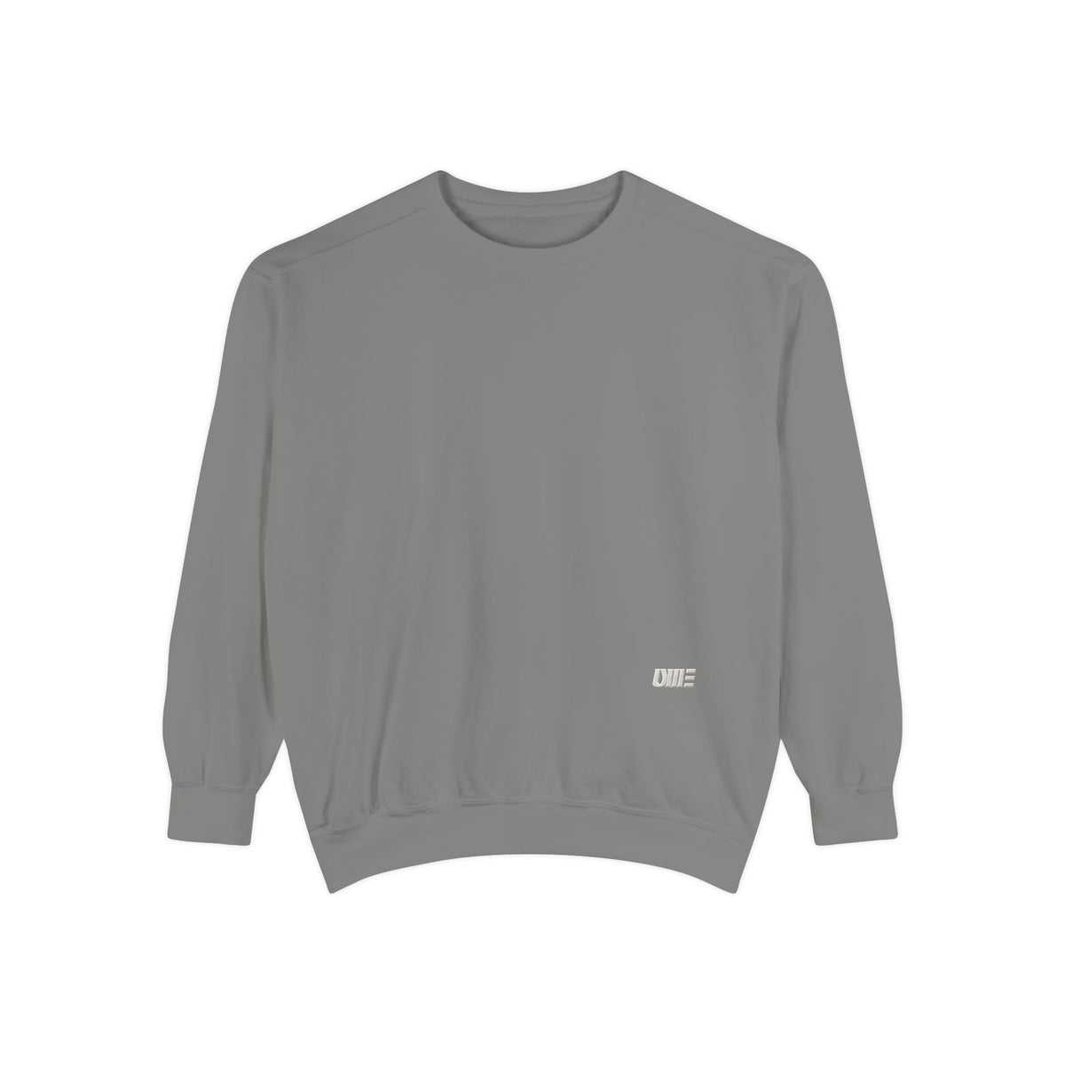 Garment-Dyed Crewneck Sweatshirt — Multi-Color Minimal Graphic