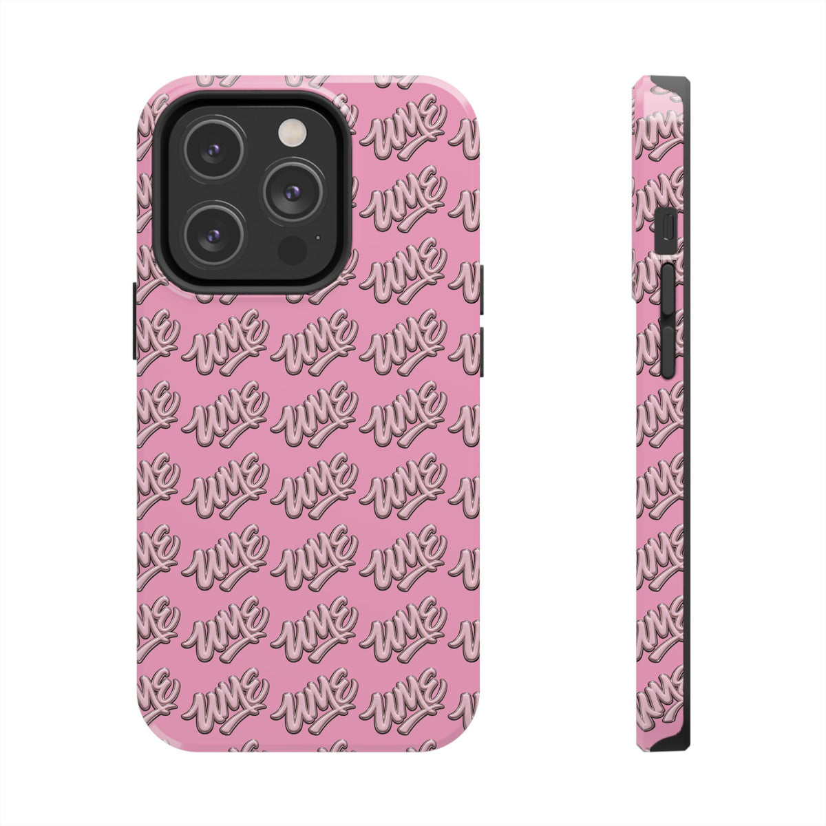 UME Tough Phone Case — Pink Logo Print | iPhone & Samsung