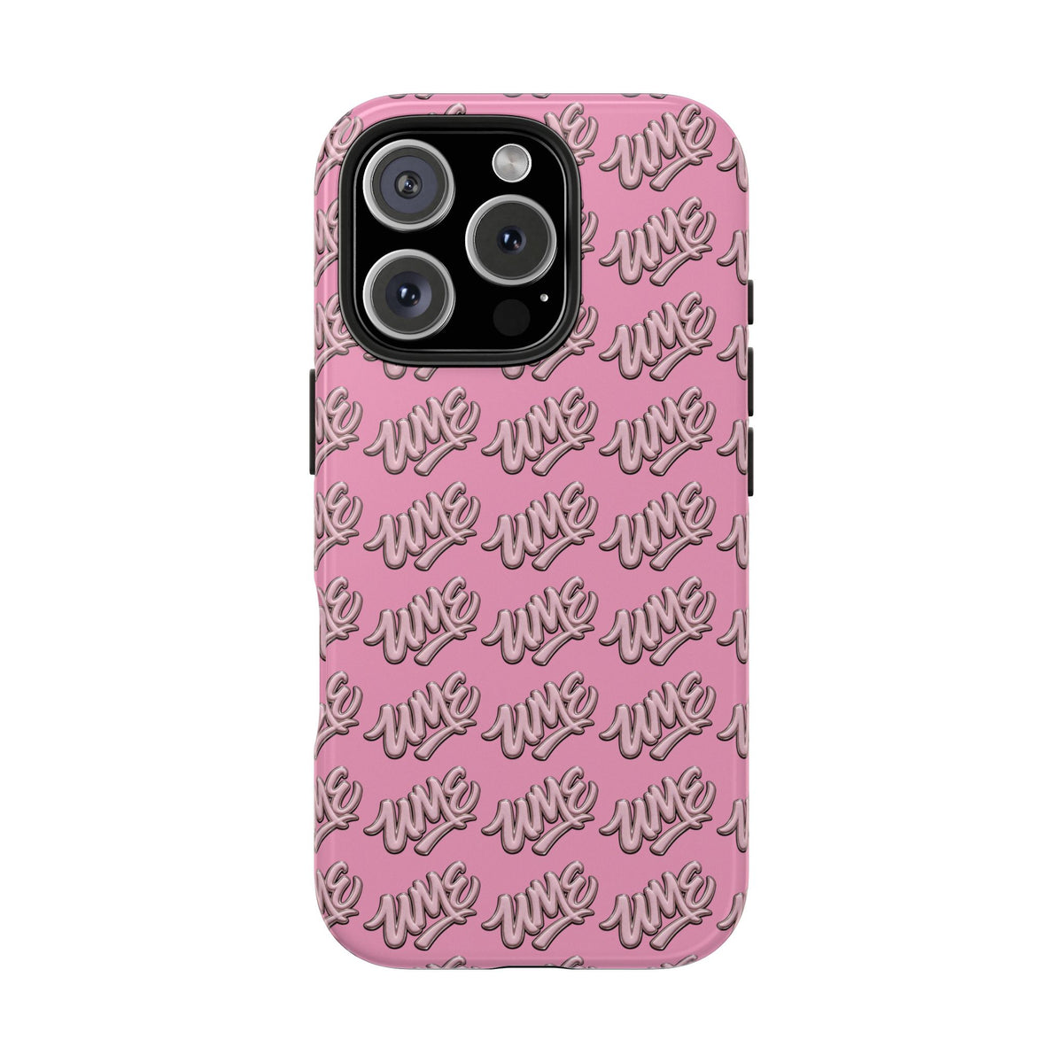 UME Tough Phone Case — Pink Logo Print | iPhone & Samsung