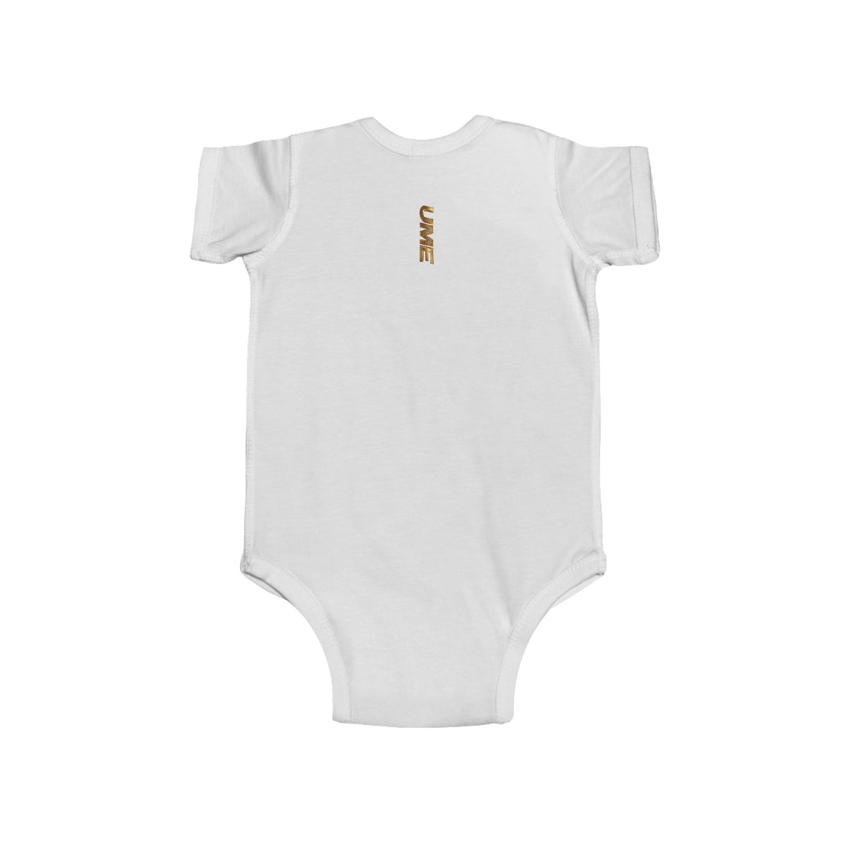 Gold UME Baby Bodysuit — Soft Cotton Infant Onesie