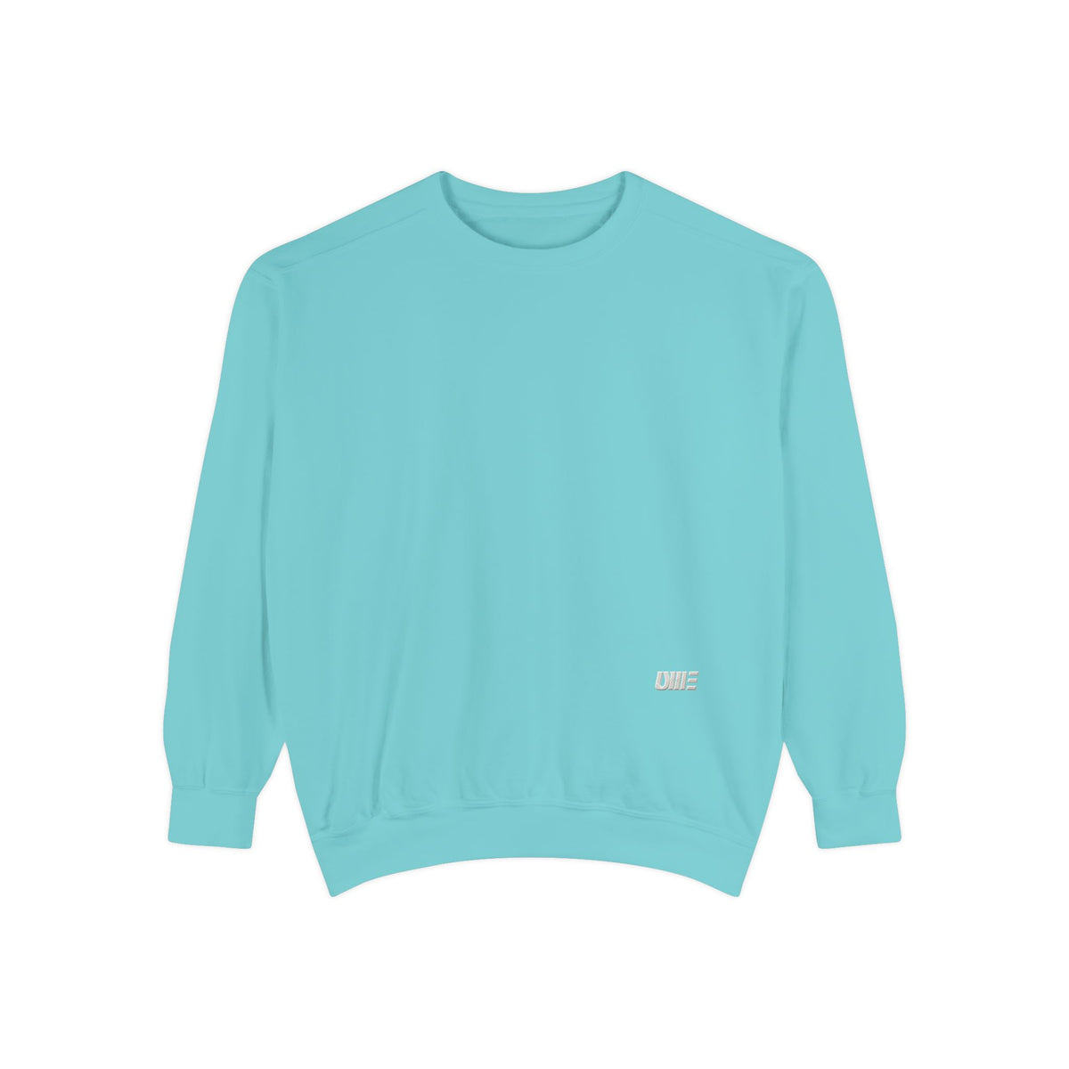 Garment-Dyed Crewneck Sweatshirt — Multi-Color Minimal Graphic