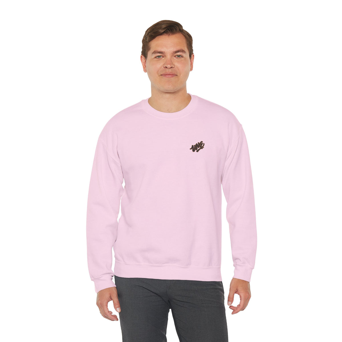 Crewneck Sweatshirt — UME Black Logo All-Over Print