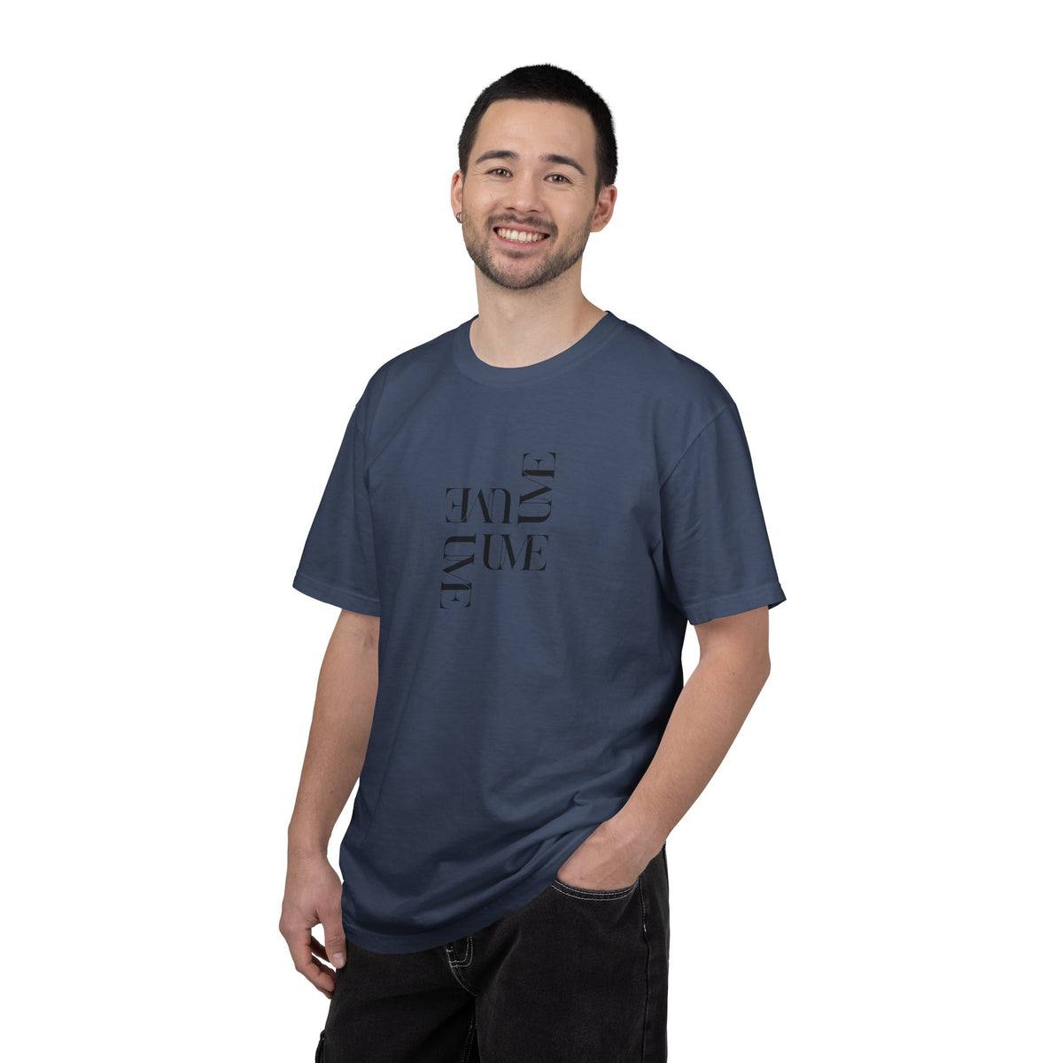 UME Typography Garment-Dyed T-Shirt — White, Ivory & More Colors