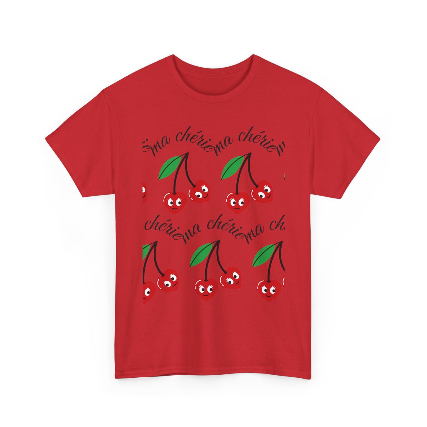 Cherry Pattern T‑Shirt — Cute Cherie Graphic Tee