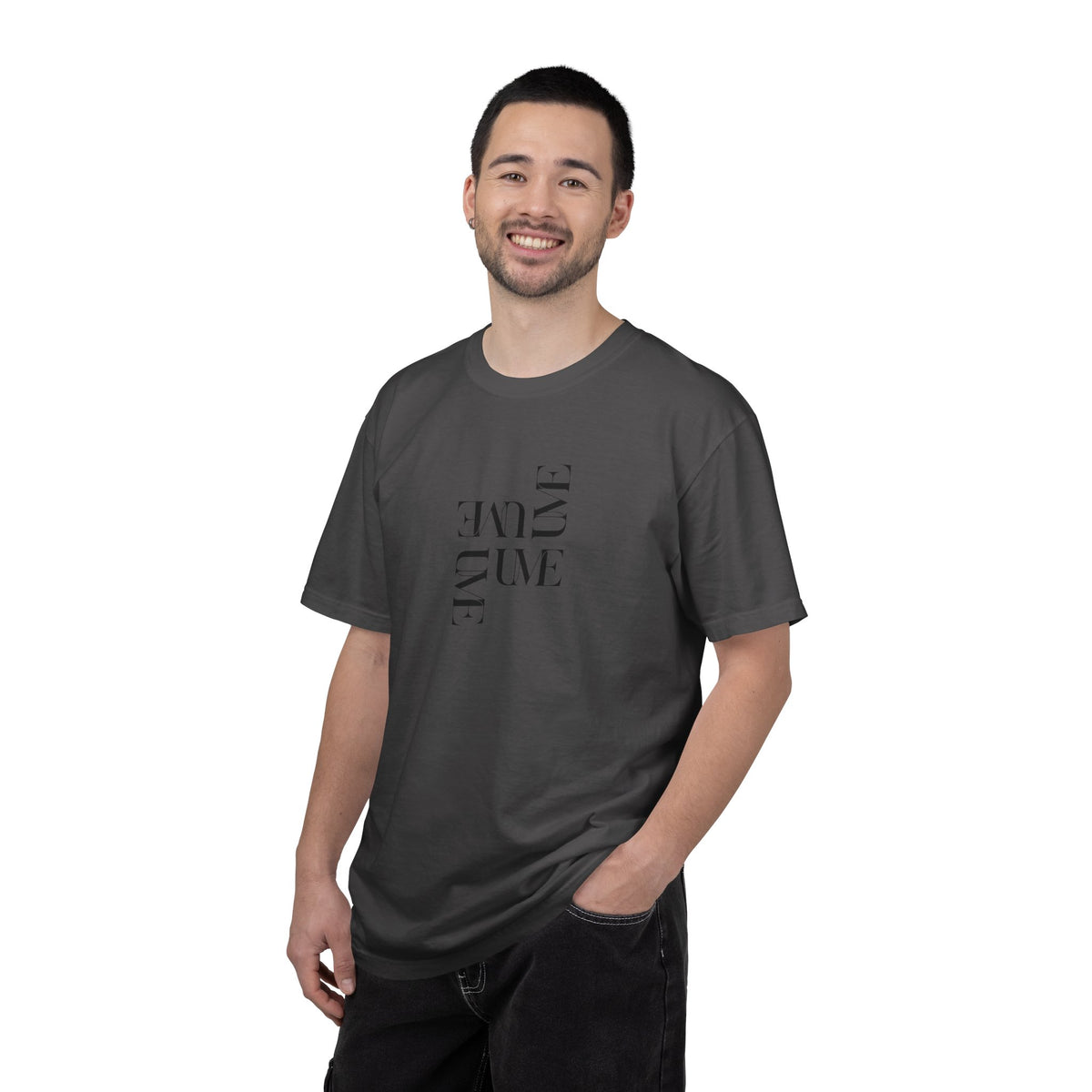UME Typography Garment-Dyed T-Shirt — White, Ivory & More Colors
