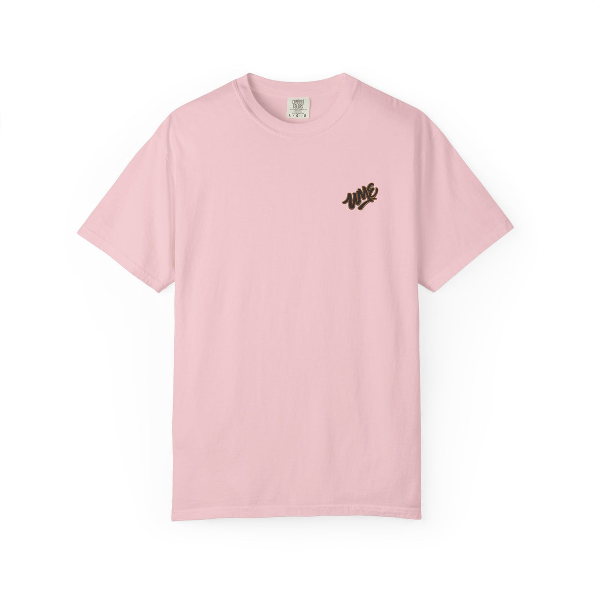 Garment-Dyed Heavyweight Tee — UME Black Logo Front & Back