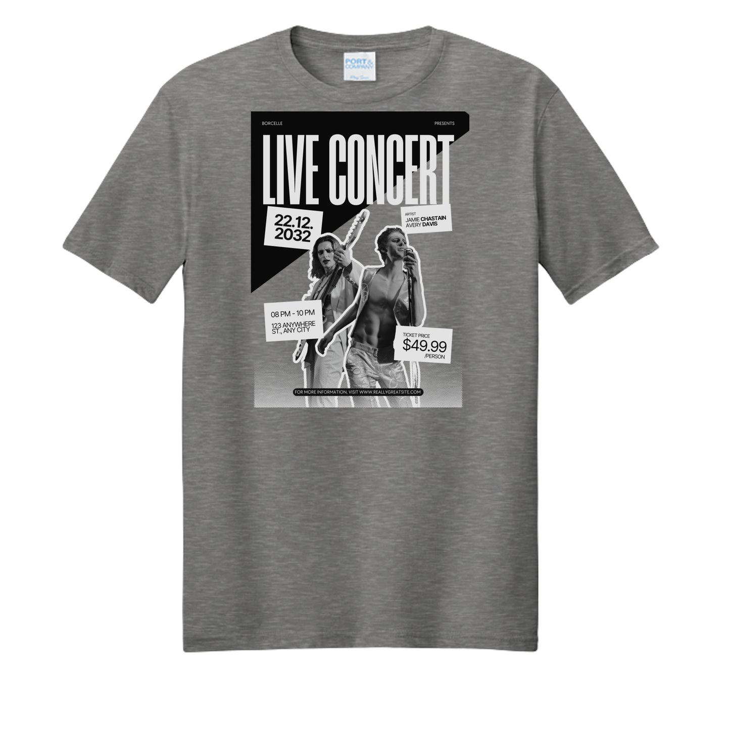 Graphite Heather - PC455 - FRONT
