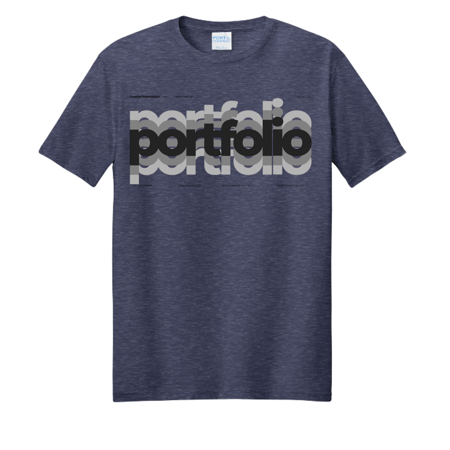 Team Navy Heather - PC455 - FRONT